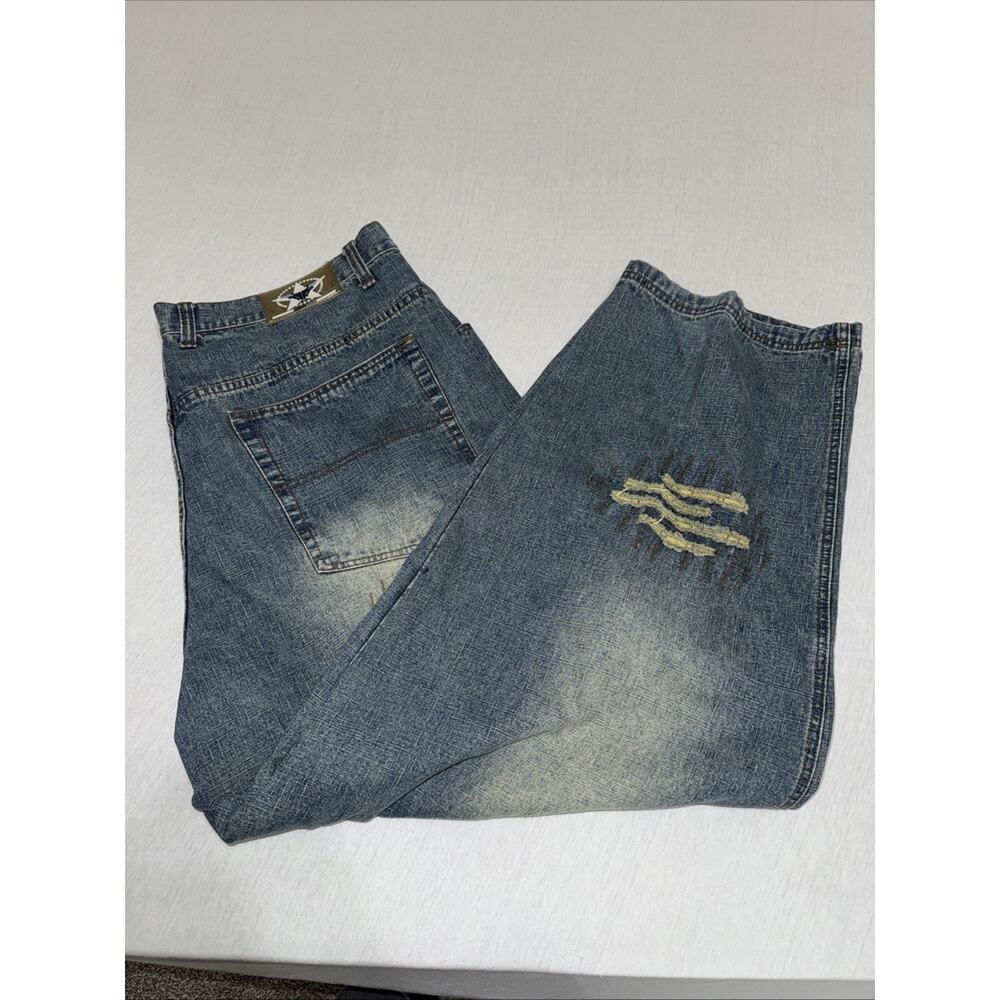 Vintage Delf Denim Jeans Mens 44x34* Blue Baggy Skater Goth Y2K EUC Dry Cleaned